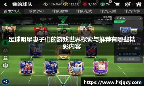 足球明星妻子们的游戏世界探索与推荐有哪些精彩内容